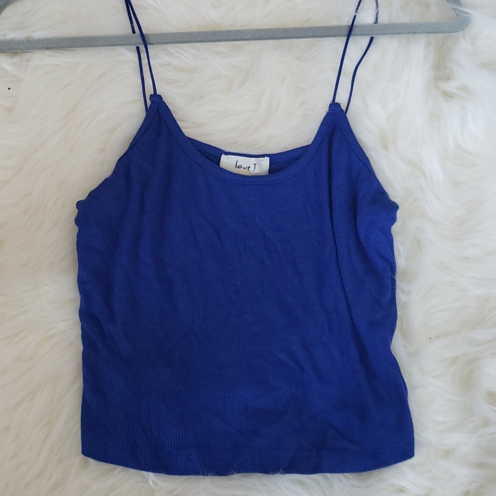 NWT Forever21 Royal Blue Ribbed Crop Top